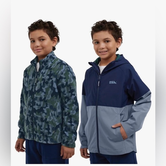 NWT Eddie Bauer Kids Green Camo and Blue 3 in 1 Light Weight Jacket Size M 10/12 - Picture 2 of 10